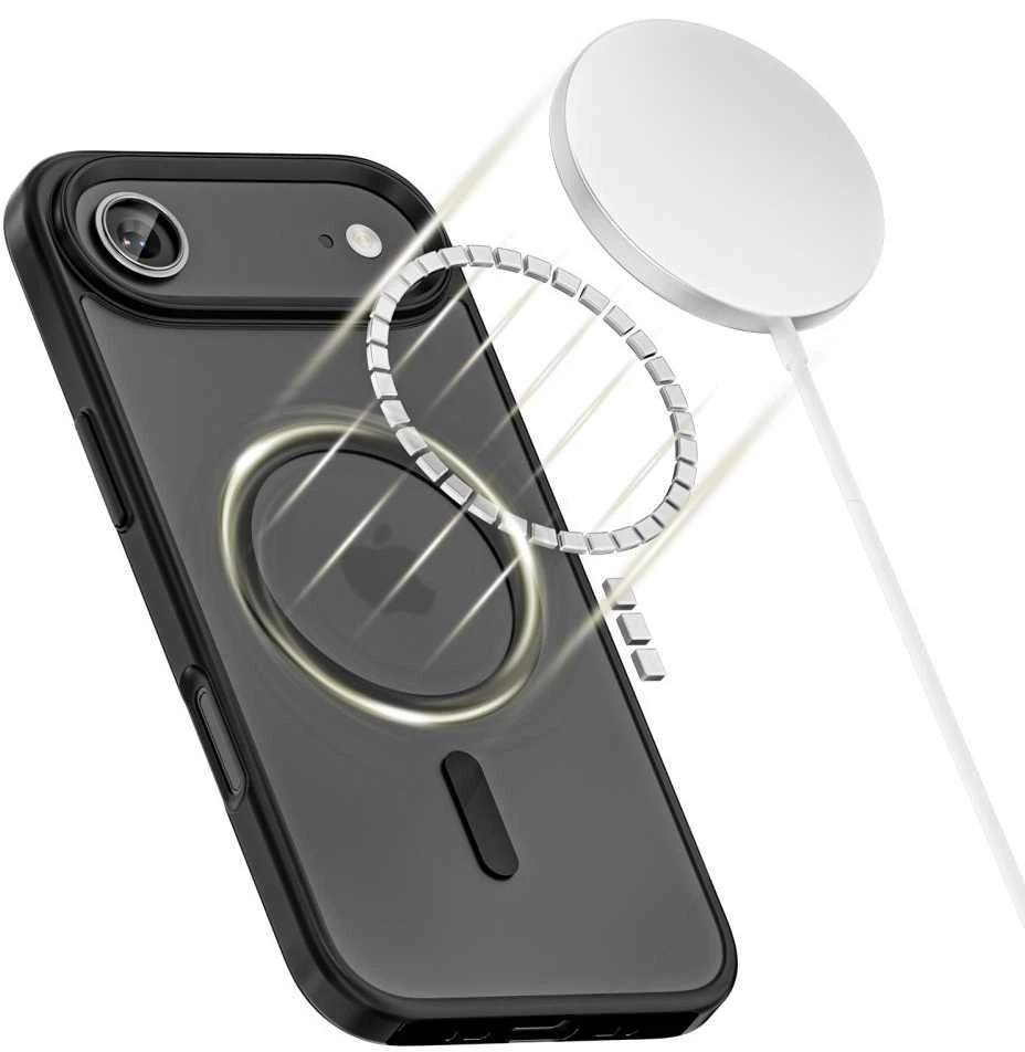 „Tech-Protect MagMat MagSafe“ dėklas, skirtas „iPhone 17 Air“ – matinis juodas