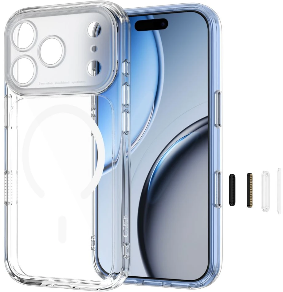 Dėklas Tech-Protect MagPeak MagSafe CC Case for iPhone 18 Pro / 17 Pro - Clear