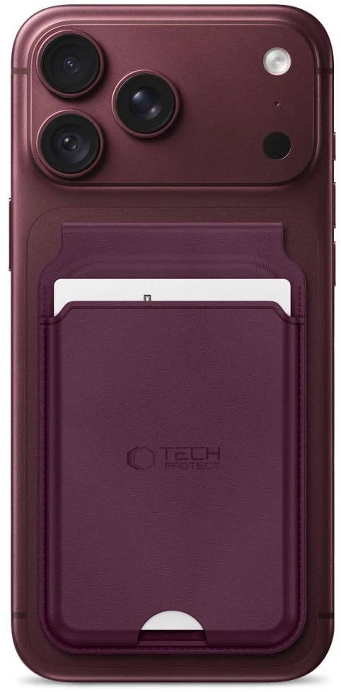 Dėklas Tech-Protect MagWallet Stand MagSafe Magnetic Phone Wallet - Burgundy