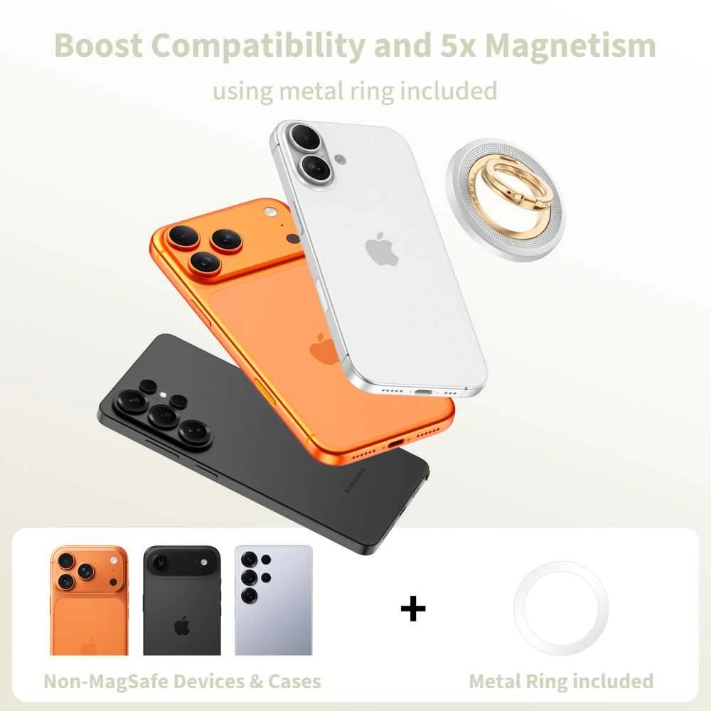 Tech-Protect MMR700 Lamano magnetic MagSafe žiedas telefonui titano spalvos/auksos spalvos