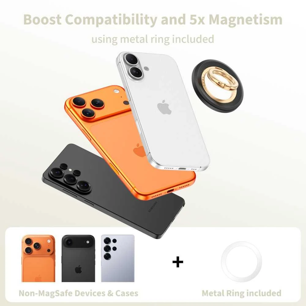 Tech-Protect MMR700 Lamano magnetic MagSafe žiedas telefonui juodos spalvos/auksos spalvos
