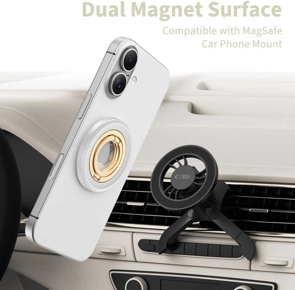 Tech-Protect MMR700 Lamano magnetic MagSafe žiedas telefonui titano spalvos/auksos spalvos