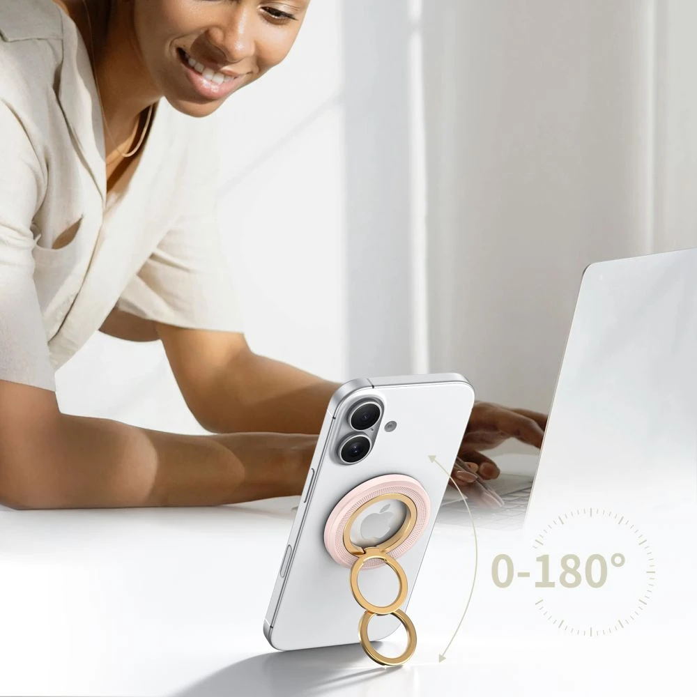 Tech-Protect MMR700 Lamano magnetic MagSafe žiedas telefonui rožinės spalvos/auksos spalvos