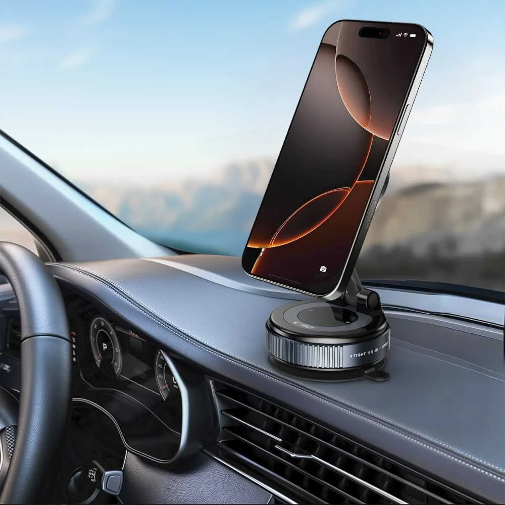 „TECH-PROTECT N60“ magnetinis „MagSAFE“ automobilio laikiklis, juodas