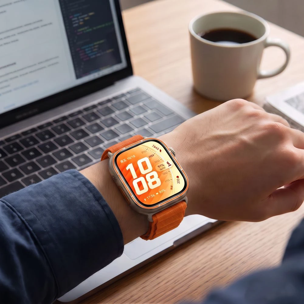 „Tech-Protect“ nailoninis dėklas, skirtas „Huawei Watch Fit 3 / 4 / 4 Pro / 5 / 5 Pro“, oranžinis