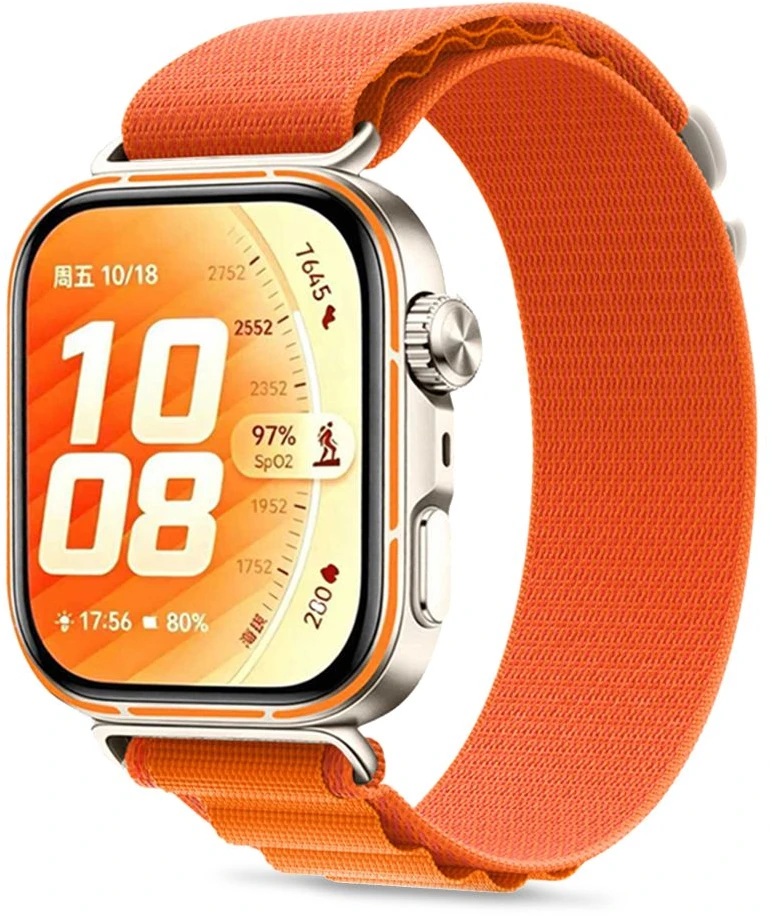„Tech-Protect“ nailoninis dėklas, skirtas „Huawei Watch Fit 3 / 4 / 4 Pro / 5 / 5 Pro“, oranžinis