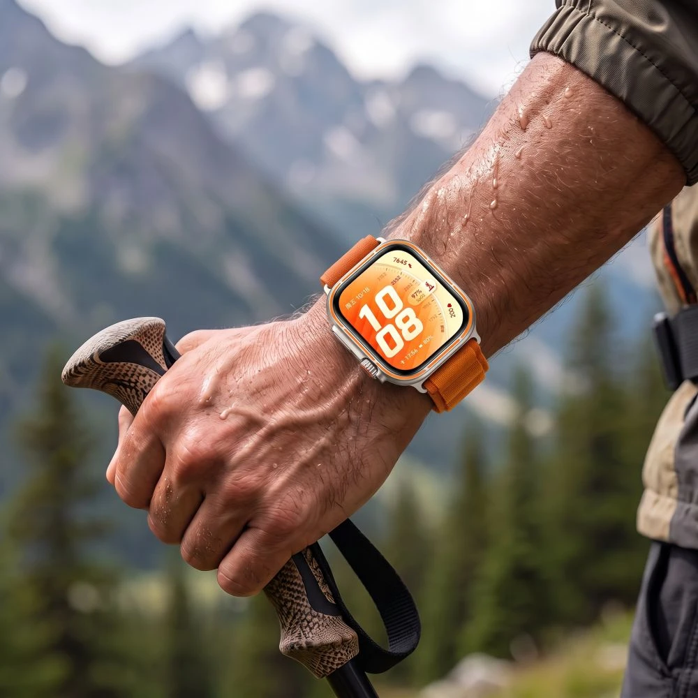„Tech-Protect“ nailoninis dėklas, skirtas „Huawei Watch Fit 3 / 4 / 4 Pro / 5 / 5 Pro“, oranžinis
