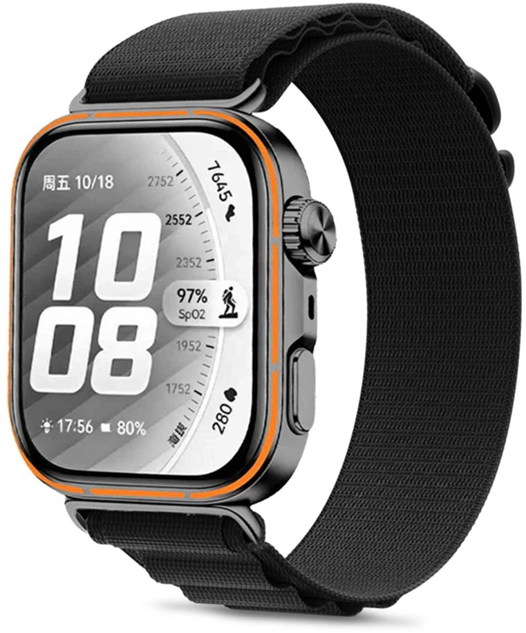 „Tech-Protect“ nailoninis dėklas, skirtas „HUAWEI WATCH FIT 3 / 4 / 4 PRO / 5 / 5 PRO“, juodas