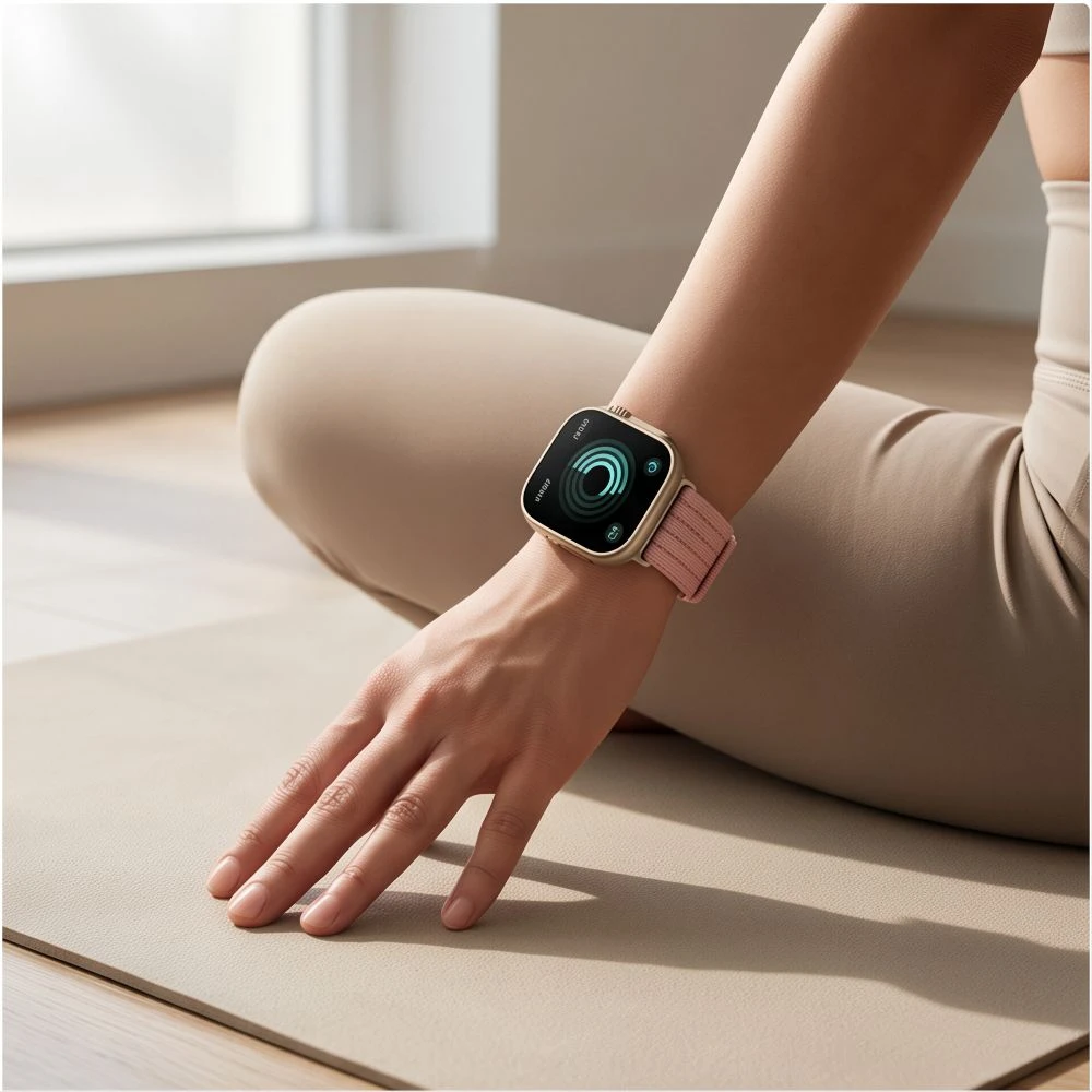 Tech-Protect NYLON Huawei Watch Fit 3 / 4 / 4 Pro / 5 / 5 Pro ŠVIESIAI ROŽINĖ