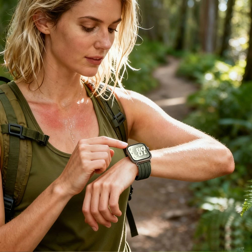 Tech-Protect NYLON Huawei Watch Fit 3 / 4 / 4 Pro / 5 / 5 Pro KARINĖ ŽALIA