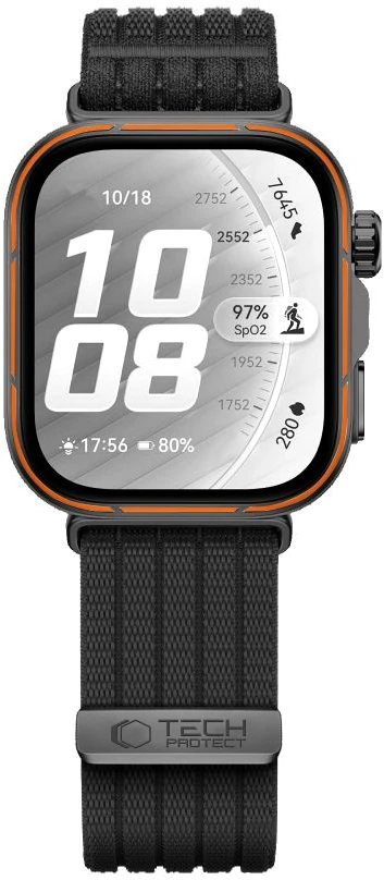 Tech-Protect NYLON Huawei Watch Fit 3 / 4 / 4 Pro / 5 / 5 Pro juodos spalvos