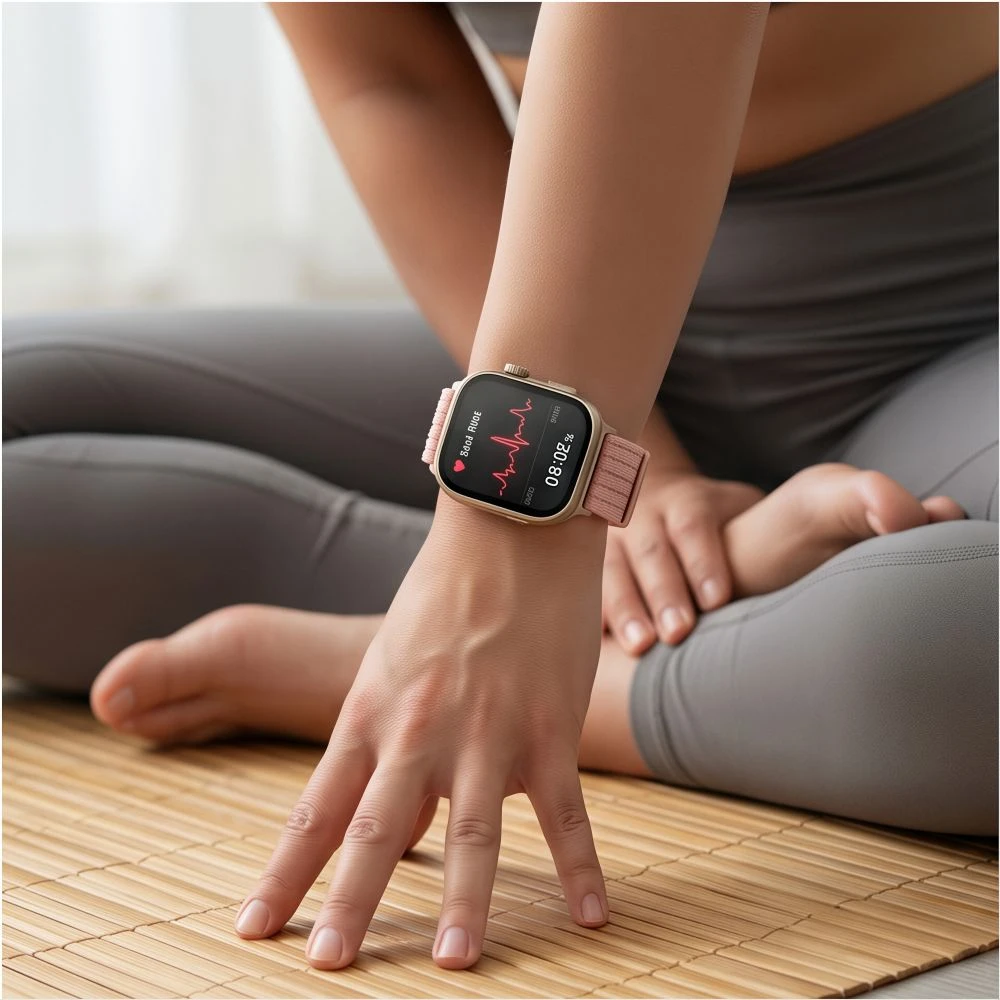 Tech-Protect NYLON Huawei Watch Fit 3 / 4 / 4 Pro / 5 / 5 Pro ŠVIESIAI ROŽINĖ