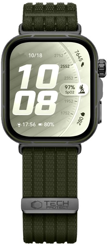Tech-Protect NYLON Huawei Watch Fit 3 / 4 / 4 Pro / 5 / 5 Pro KARINĖ ŽALIA