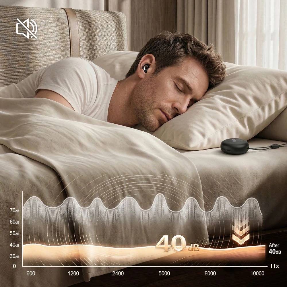 Tech-Protect QuetFit Earplugs juodos spalvos