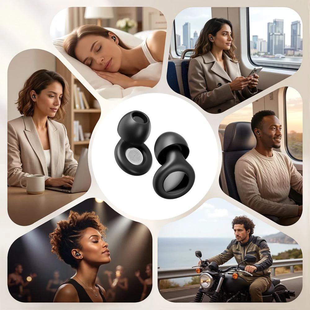 Tech-Protect QuetFit Earplugs juodos spalvos