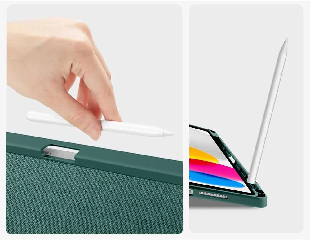 „Tech-Protect SC Pen Canvas“ dėklas iPad 10.9 colio planšetiniam kompiuteriui, 10 / 2022 / 11 colio planšetiniam kompiuteriui, 11 / 2025 - žalias