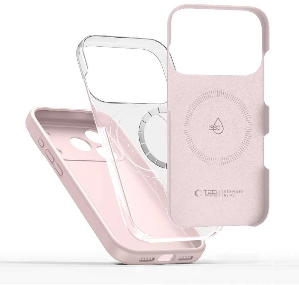 Dėklas Tech-Protect Silicone MagSafe Case for iPhone 17 Pro - Rožinė