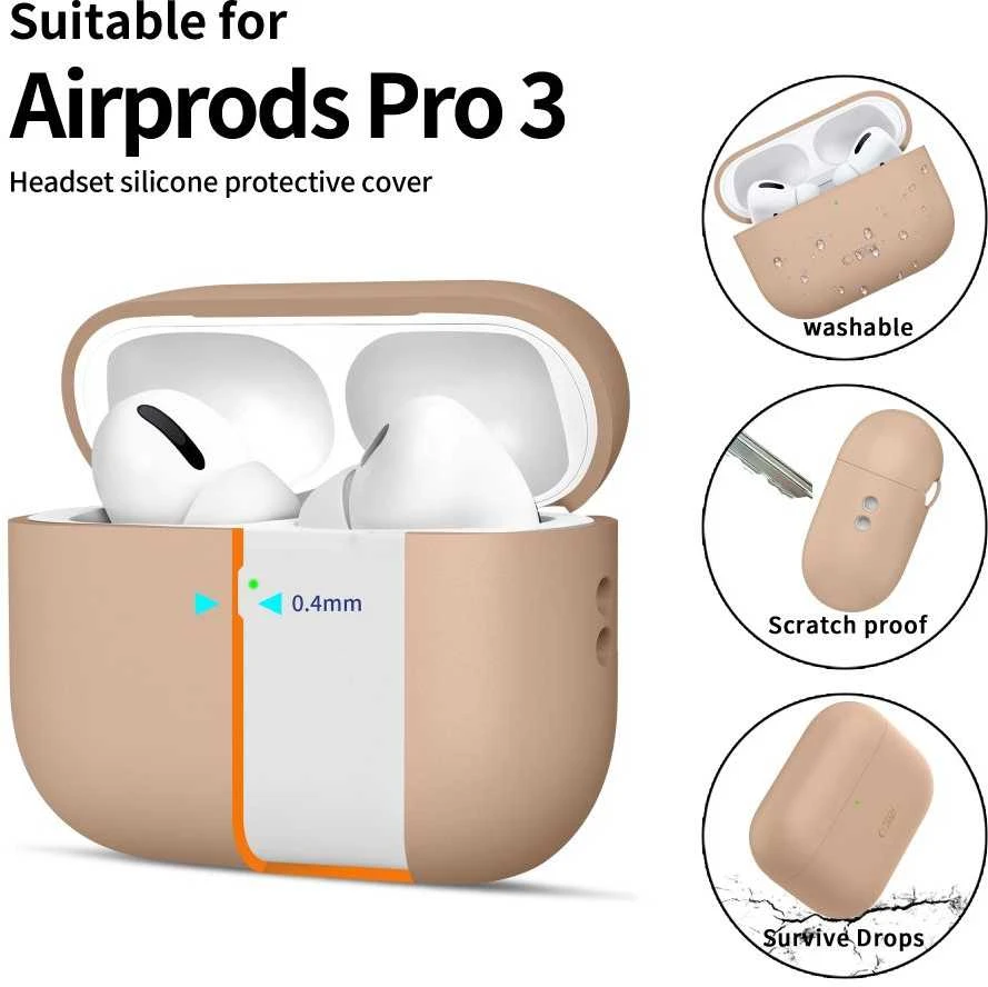 Tech-Protect Silikoninis dėklas for AirPods Pro 3 - rusvai gelsvas