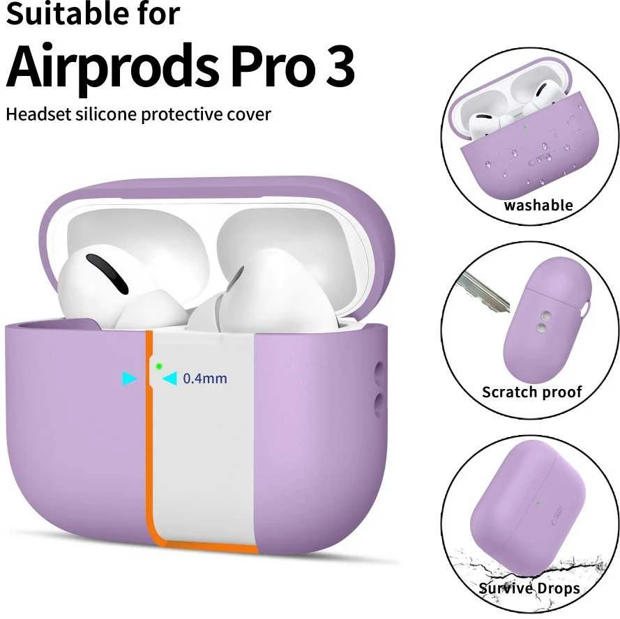 Tech-Protect Silikoninis dėklas for AirPods Pro 3 - Violetinė