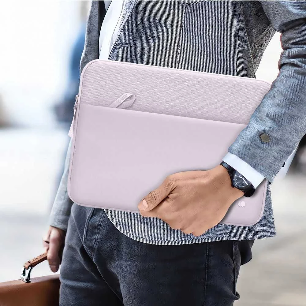 Tech-Protect dėklas nešiojamam kompiuteriui 13-14 rožinės spalvos