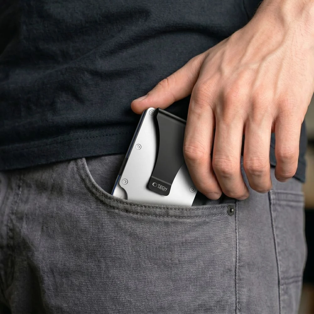 „Tech-Protect Thorn“ RFID piniginė – „Sidabrinis“