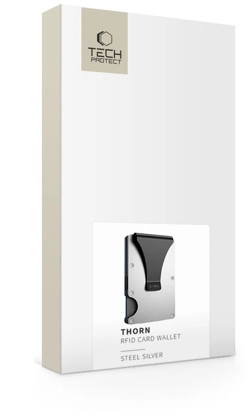 „Tech-Protect Thorn“ RFID piniginė – „Sidabrinis“