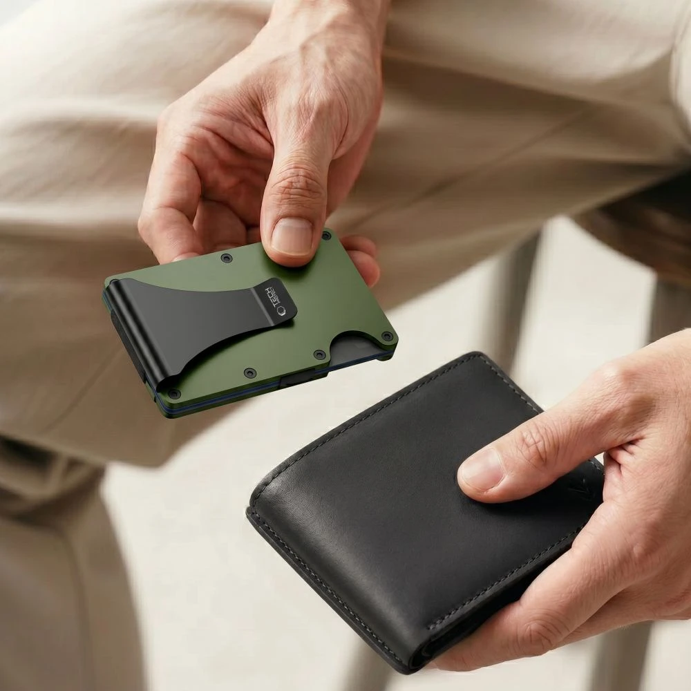 Dėklas „Tech-Protect Thorn“ RFID piniginė - Žalias