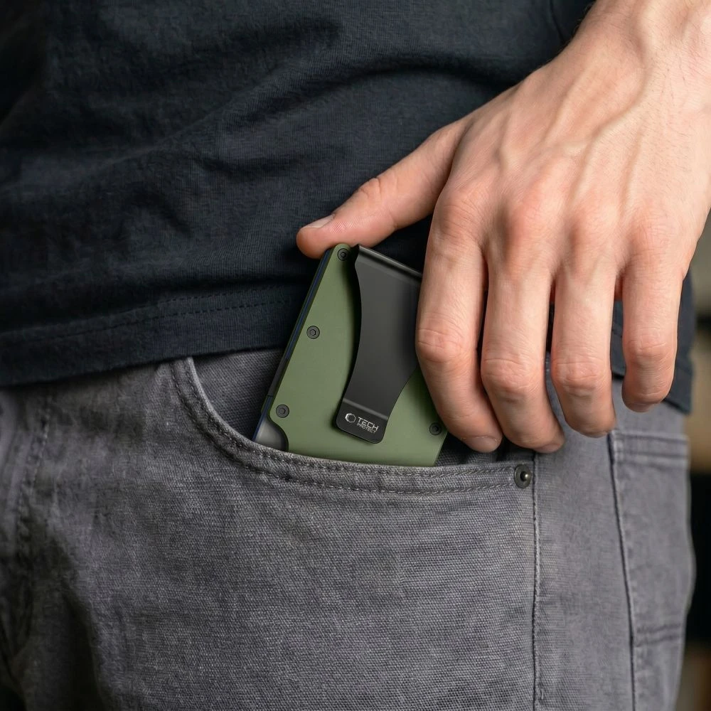 Dėklas „Tech-Protect Thorn“ RFID piniginė - Žalias