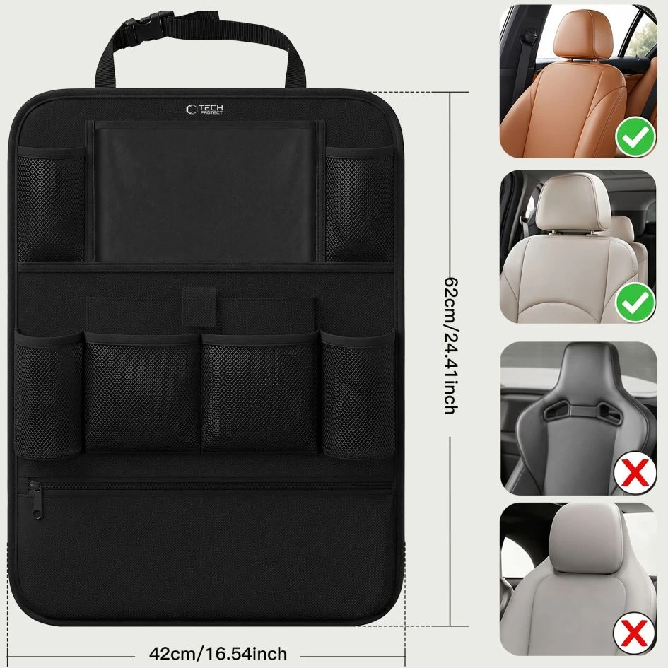 TECH-PROTECT UCA200 AUTOMOBILINIS ORGANIZATORIUS ANT SĖDYNĖS Juodas