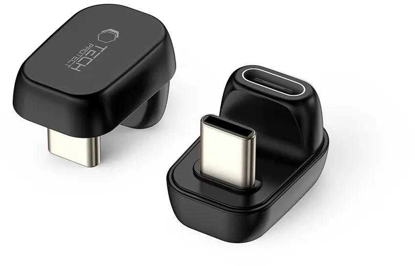 Tech-Protect Ultraboost AA04 USB-C Angled Adapteris - Juodas