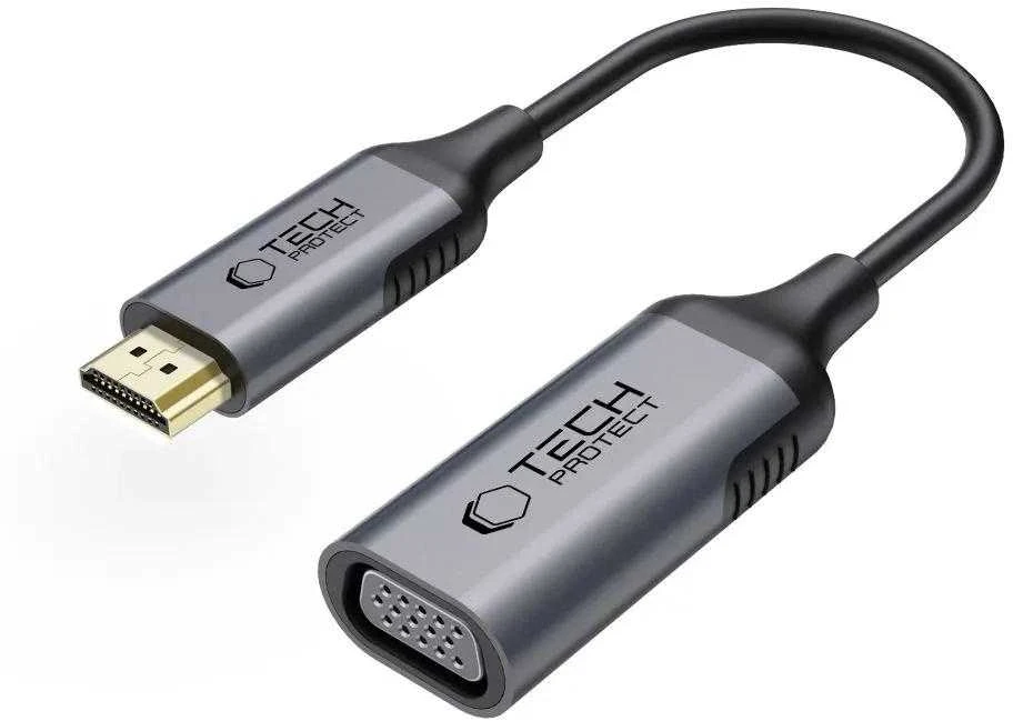 Tech-Protect UltraBoost HDMI / VGA FULL HD 60 Hz adapteris - juodas