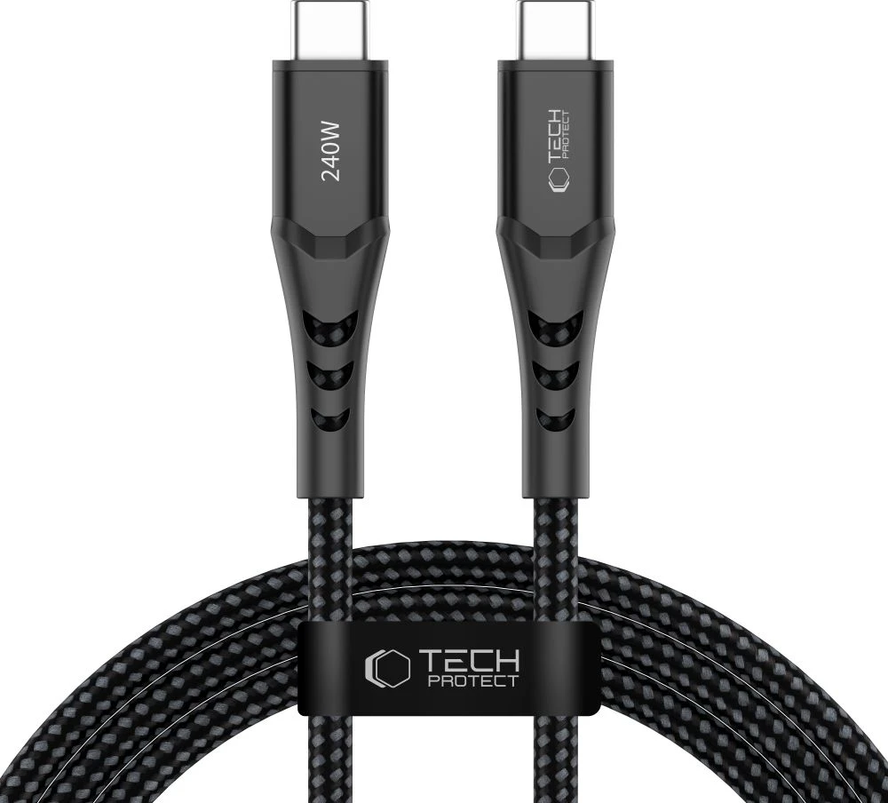 Tech-Protect UB11T ULTRABOOST TYPE-C KABELIS PD 240W / QC3.0 200CM Juodas