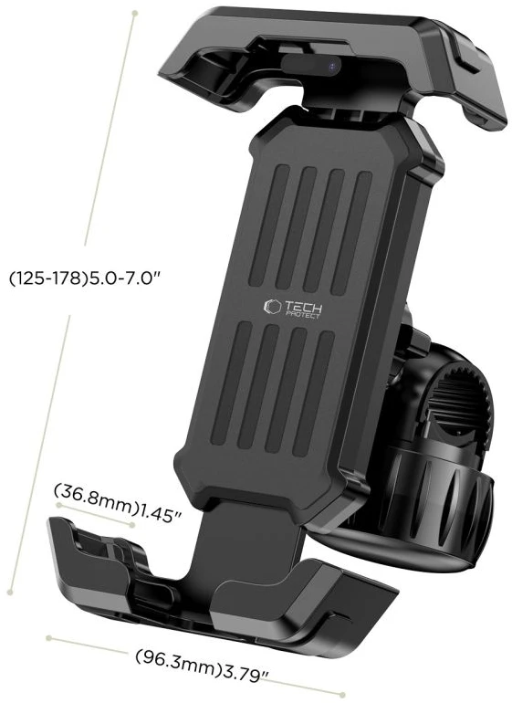 Tech-Protect V6 UNIVERSALUS DVIRAČIO IR MOTOCIKLO LAIKIKLIS Juodas