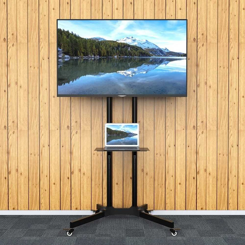 Laikiklis TECHLY 309982 Techly Mobilus stovas televizoriui LCD/LED/Plasma 30-65 60kg VESA pakreipiamas su lentyna