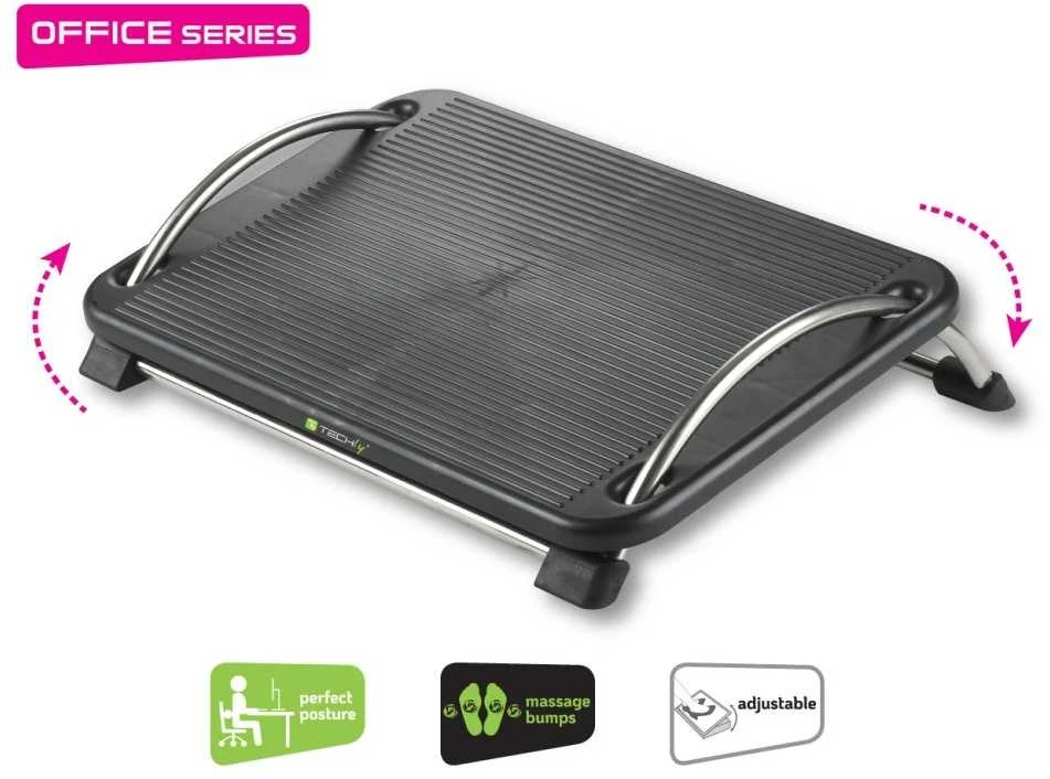 TECHLY 305564 Techly Ergonomiška kojų atrama su kampo reguliavimu, juoda