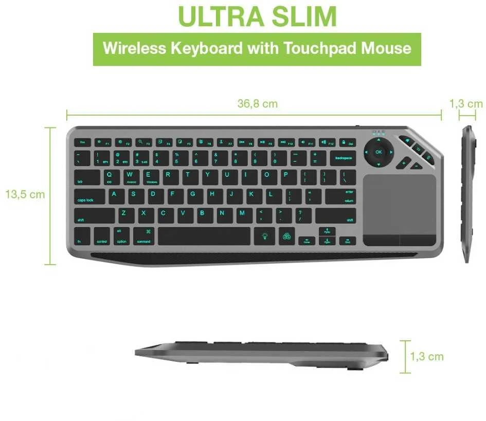 Belaidė Klaviatūra - Techly ICTB9801TB QWERTY Juoda