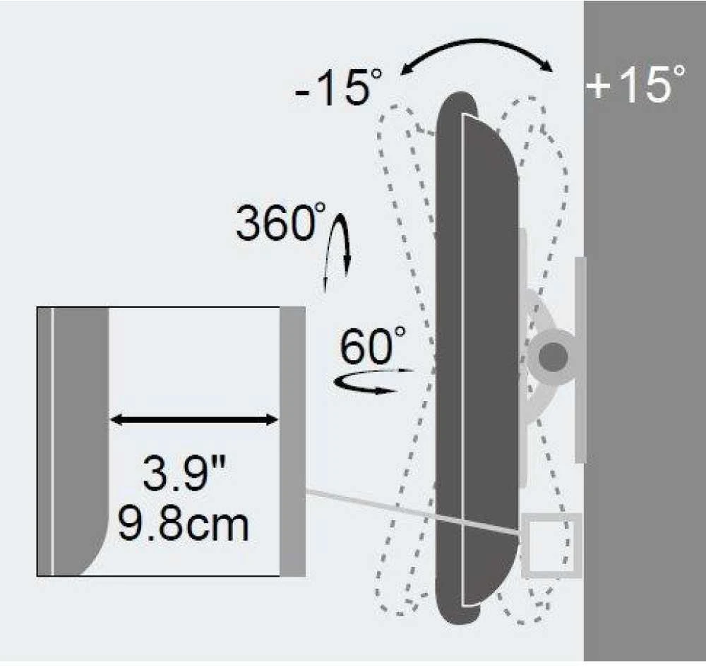 Techly ICA-LCD 201BK televizoriaus laikiklis 76,2 cm (30") Juoda