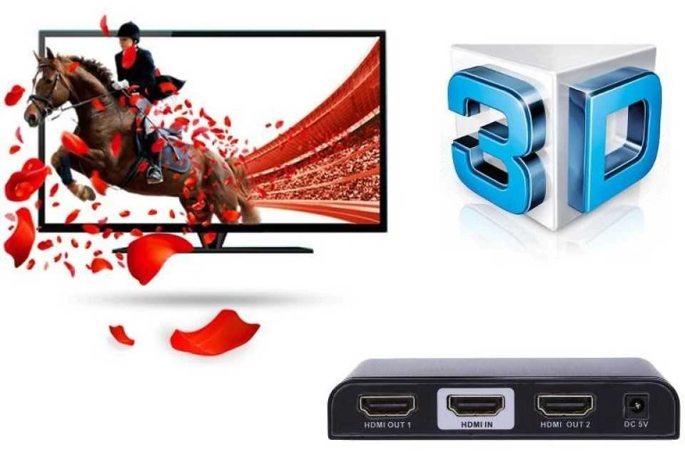 TECHLY 023974 Techly AV HDMI 2.0 skirstytuvas 1x2 UHD 4Kx2K 3D kintamosios srovės maitinimas