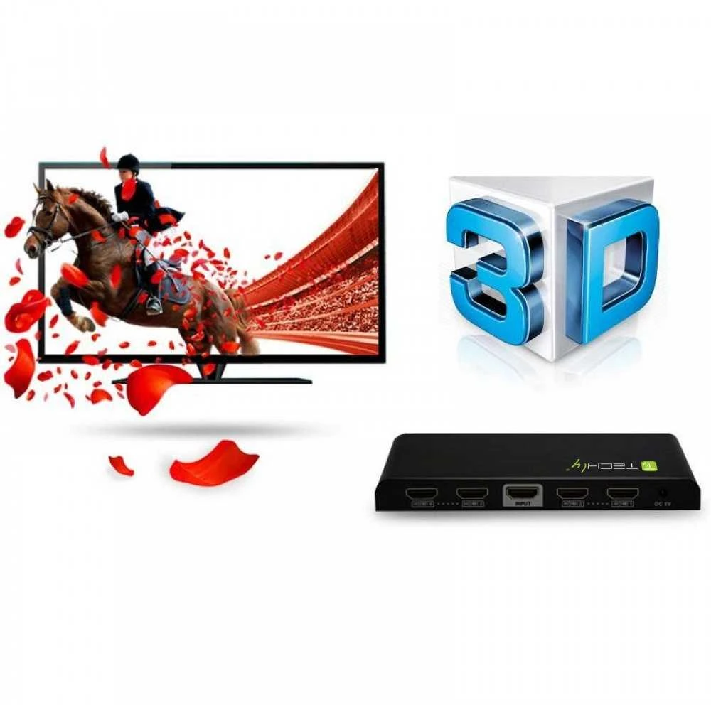 Techly IDATA HDMI-4K4 vaizdo signalų daliklis 4x HDMI