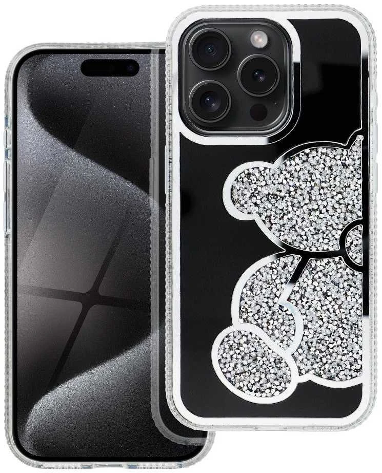 OEM dėklas, skirtas iPhone 17 AIR, meškiuko formos sidabrinis