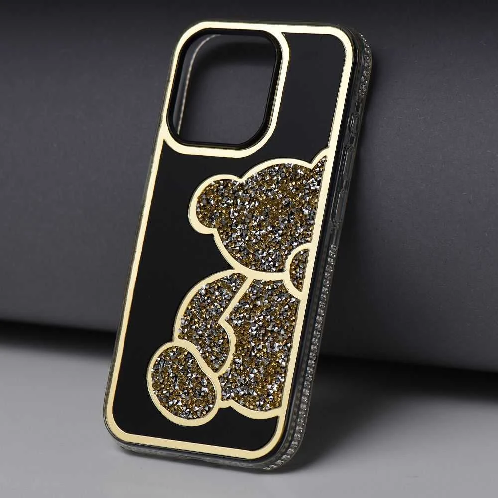 OEM dėklas, skirtas iPhone 17, meškiukas auksinis