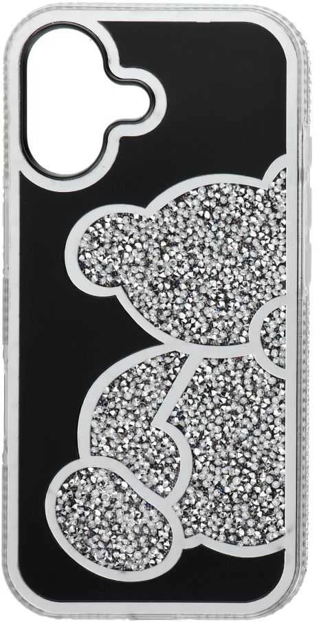 OEM dėklas, skirtas iPhone 17, meškiuko formos sidabrinis