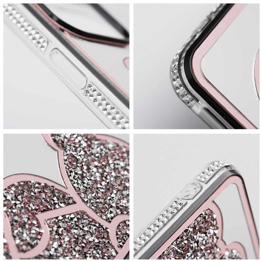 OEM dėklas, skirtas „iPhone 16“, rožinis meškiuko formos dėklas