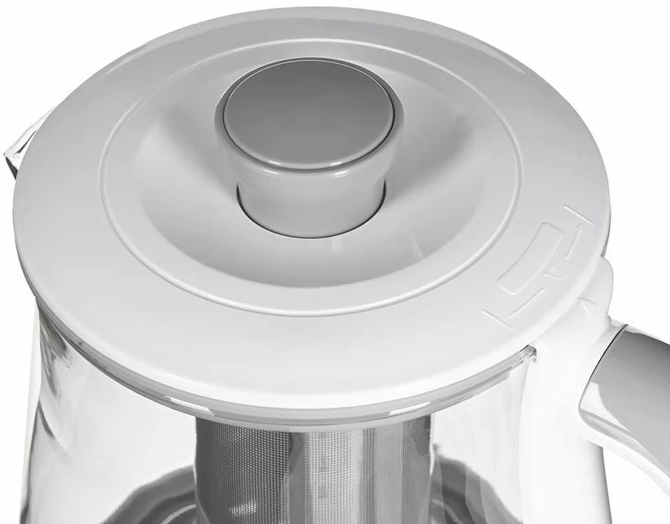 TEFAL BJ551B10 | Tea Virdulys | 1400 W | 1.5 L | Glass | 360° rotational base | Baltas/Pilkas