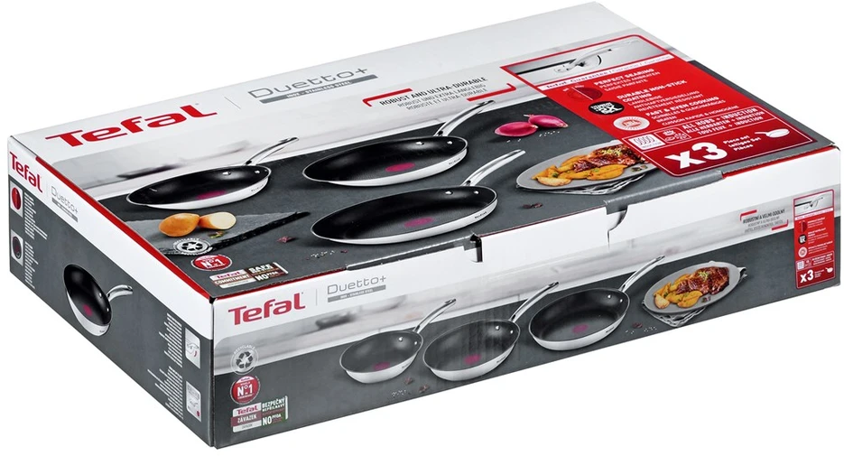 Tefal Pan-Set PanSet Duetto+ 3 keptuvės 20 24 28 cm (G732S3)