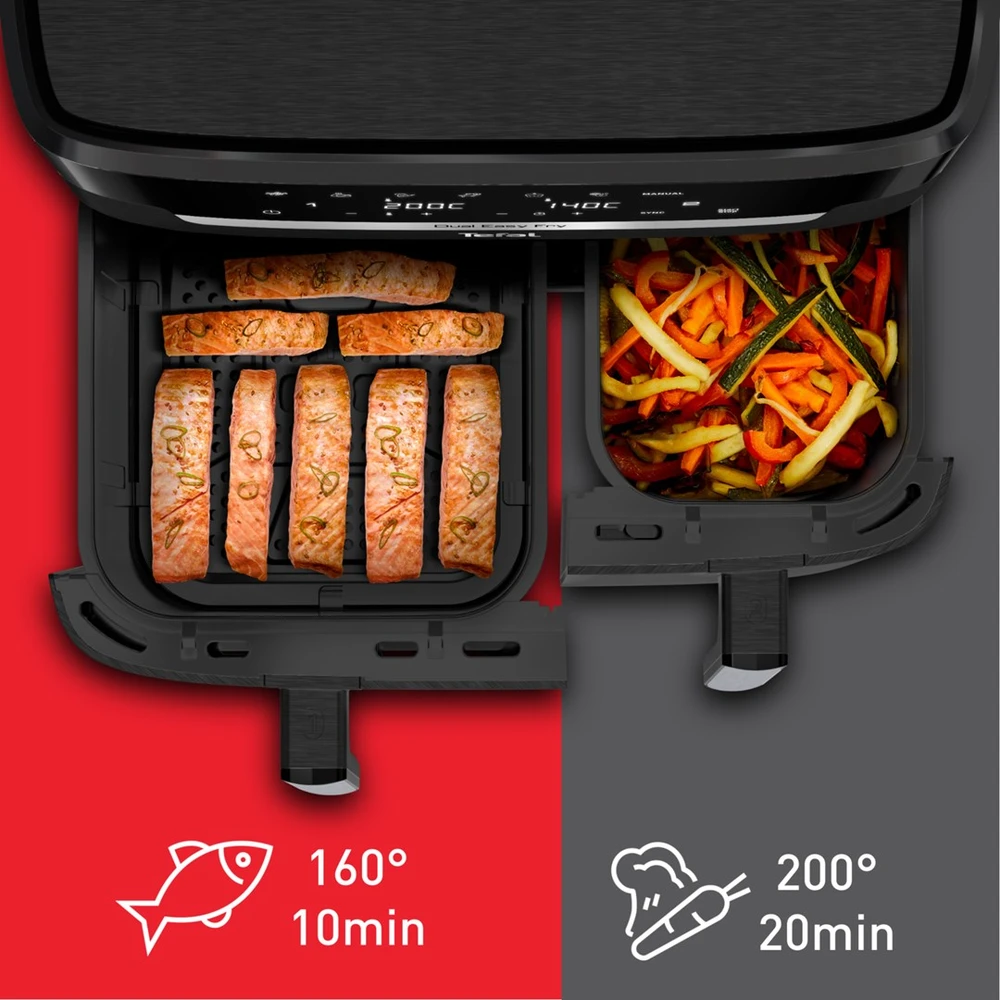 Gruzdintuvė Tefal Dual Easy EY9428E, dviejų skyrių, 11 l