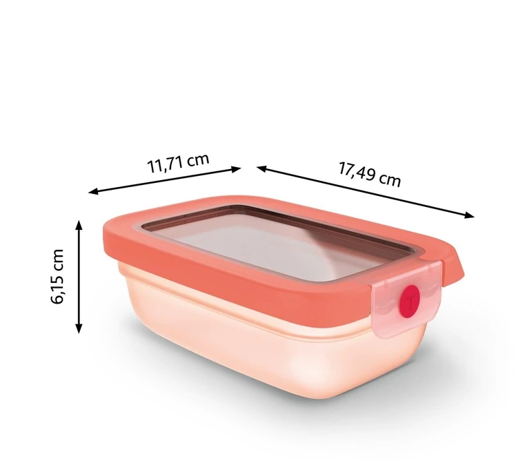 Tefal FOOD BOX 0.5L ONECLICK Oranžinis