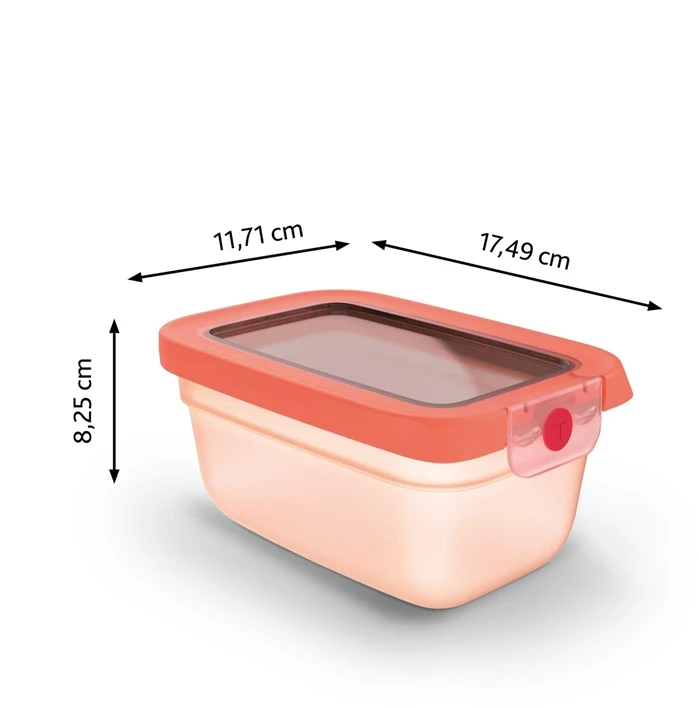 Tefal FOOD BOX 0.75L ONECLICK Oranžinis
