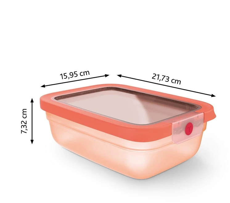 Tefal FOOD BOX 1.2L ONECLICK Oranžinis