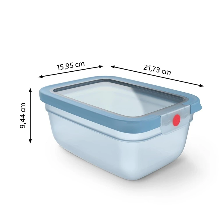 Tefal FOOD BOX 1.5L ONECLICK Mėlynas